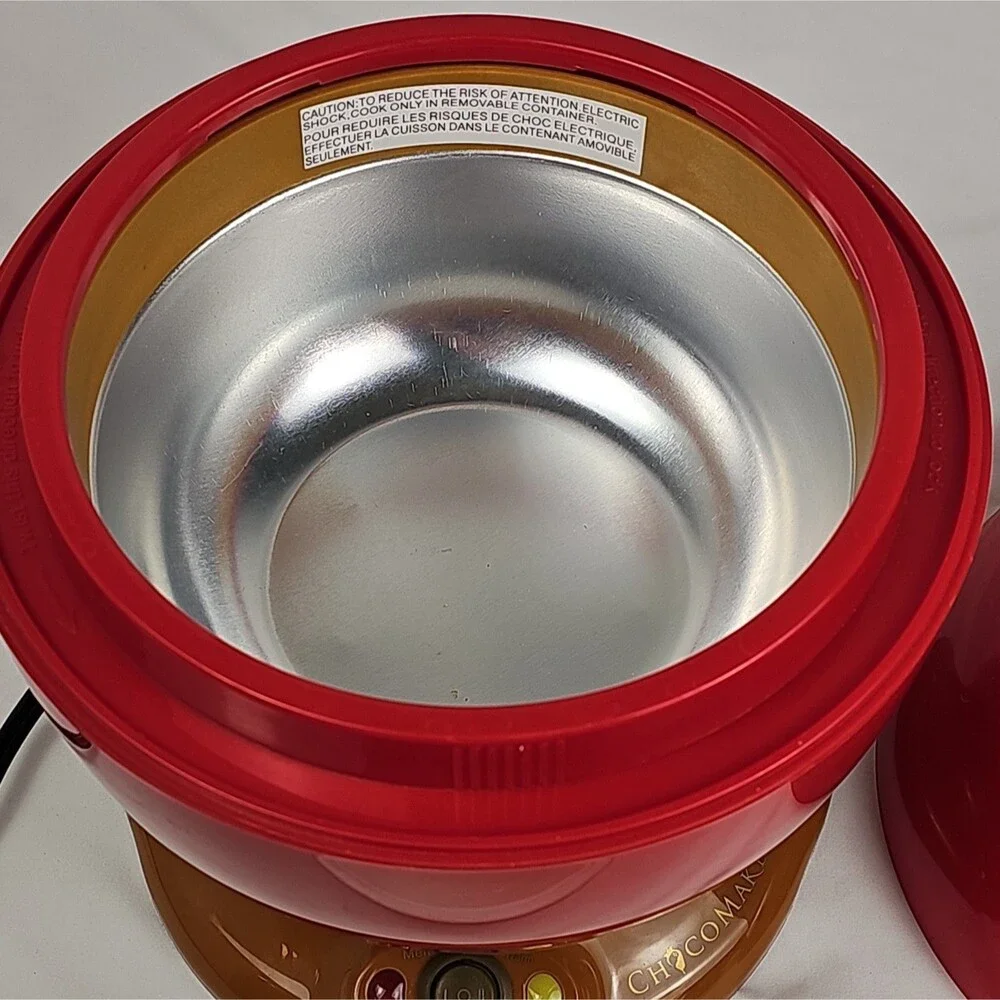 ChocoMaker Apple Dipper 9820 Electric Fondue Pot Red Apple Tested Working